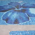 Azul Color Varios Uso Piscina Mosaico De Vidrio Mezcla, Mosaicos De Vidrio Para Piscinas, Fachadas Exterior, Pisos
